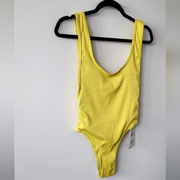 Zara Lime Green 1-piece Swimsuit - Size S - Picture 2 of 6
